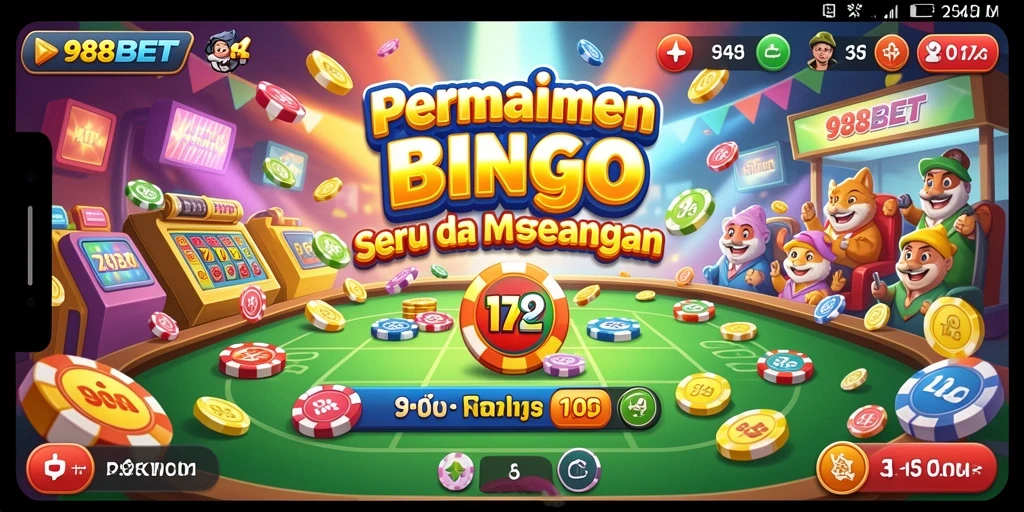Tampilan gameplay Bingo di 988BET yang seru dan interaktif.