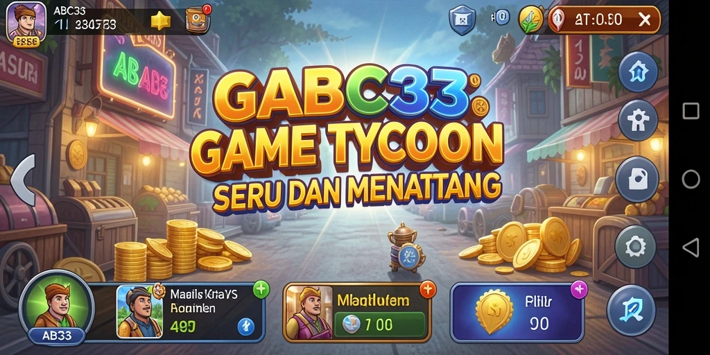 Screenshot gameplay ABC33 menampilkan keseruan pengelola bisnis Tycoon.