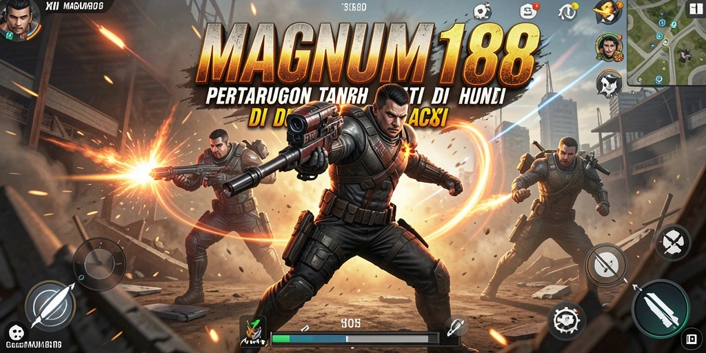Tampilan gameplay aksi mendebarkan dari MAGNUM188.