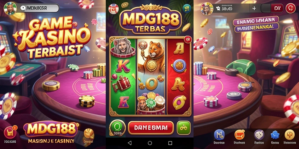 Tampilan bermain Kasino yang seru dan penuh warna di MDG188.